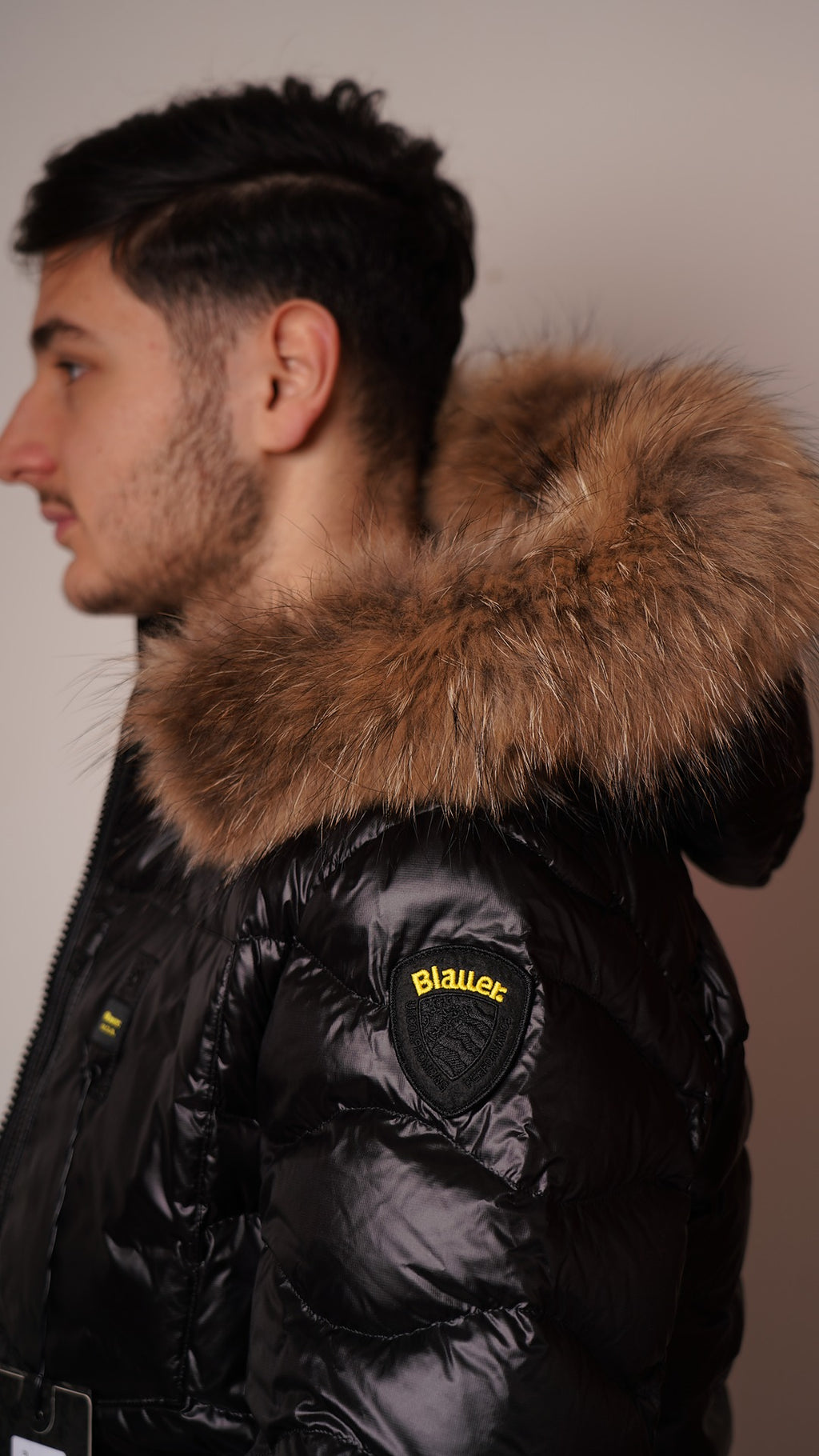 Blauer|Piumino ad onde con pelliccia