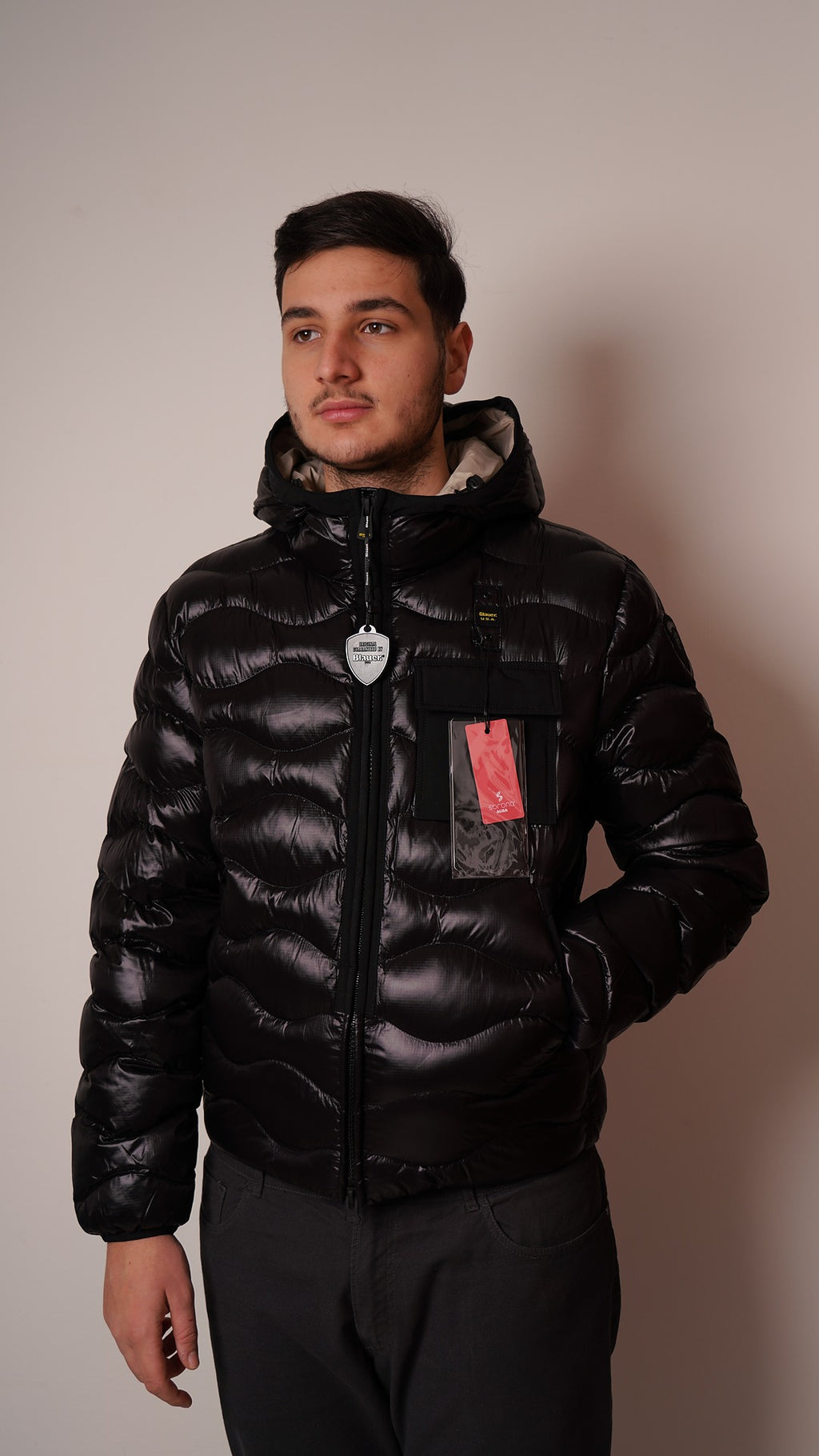 Blauer|Piumino ad onde misto