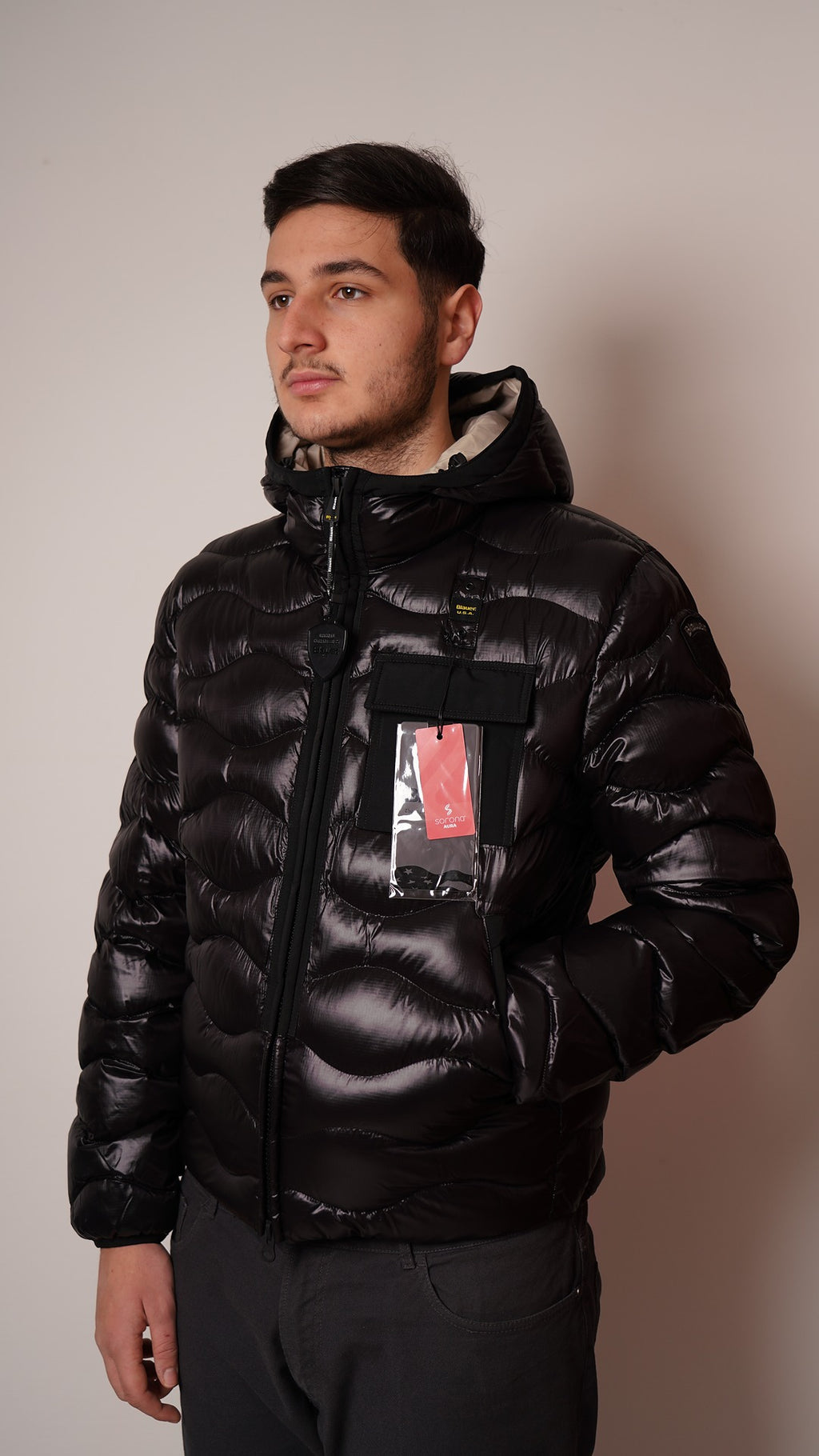 Blauer|Piumino ad onde misto