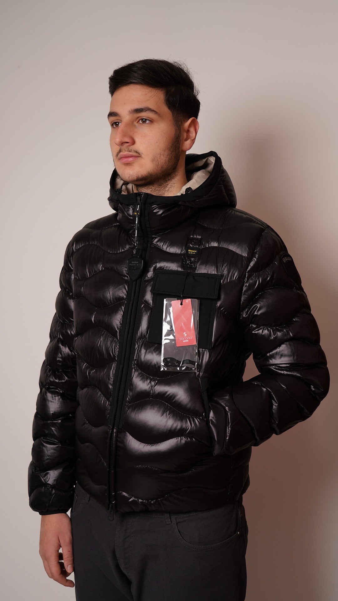 Blauer|Piumino ad onde misto