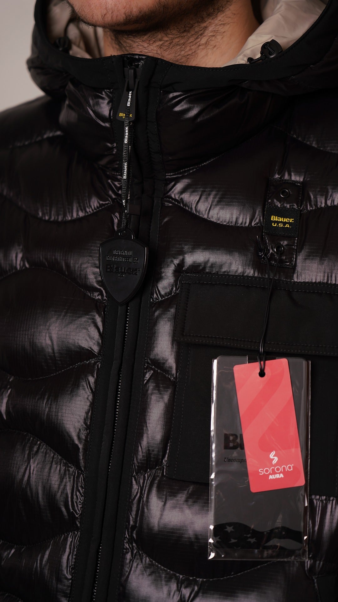 Blauer|Piumino ad onde misto