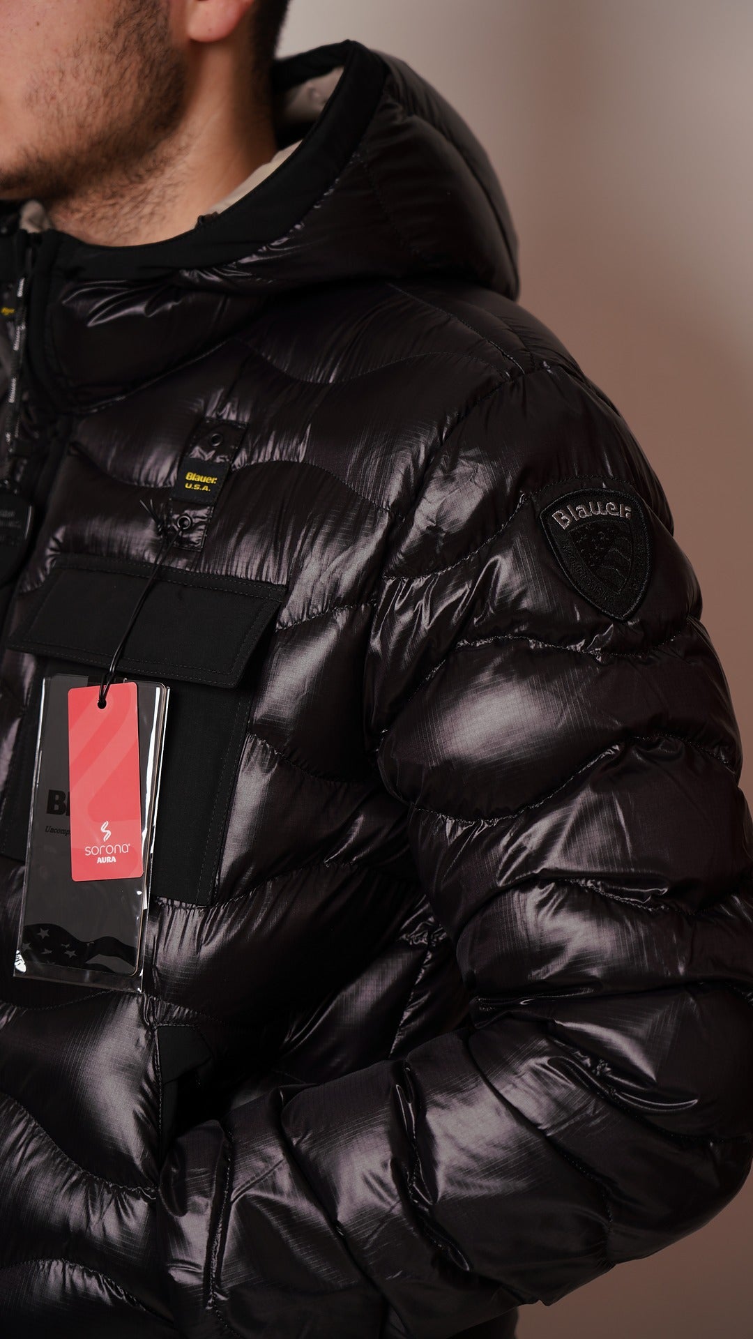 Blauer|Piumino ad onde misto