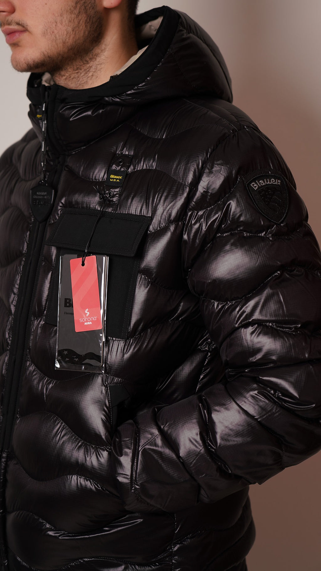 Blauer|Piumino ad onde misto