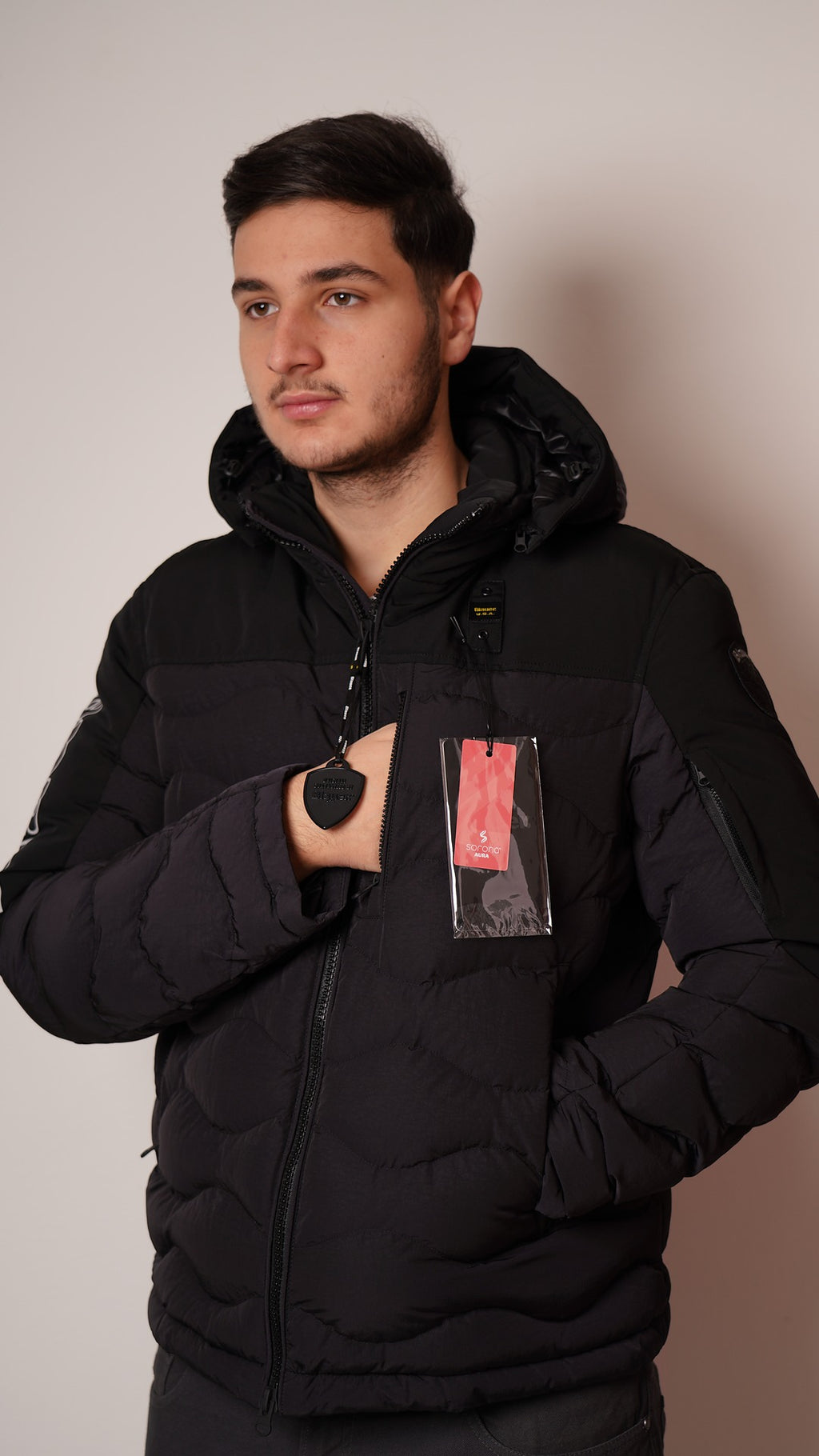 Blauer|Piumino con cappuccio