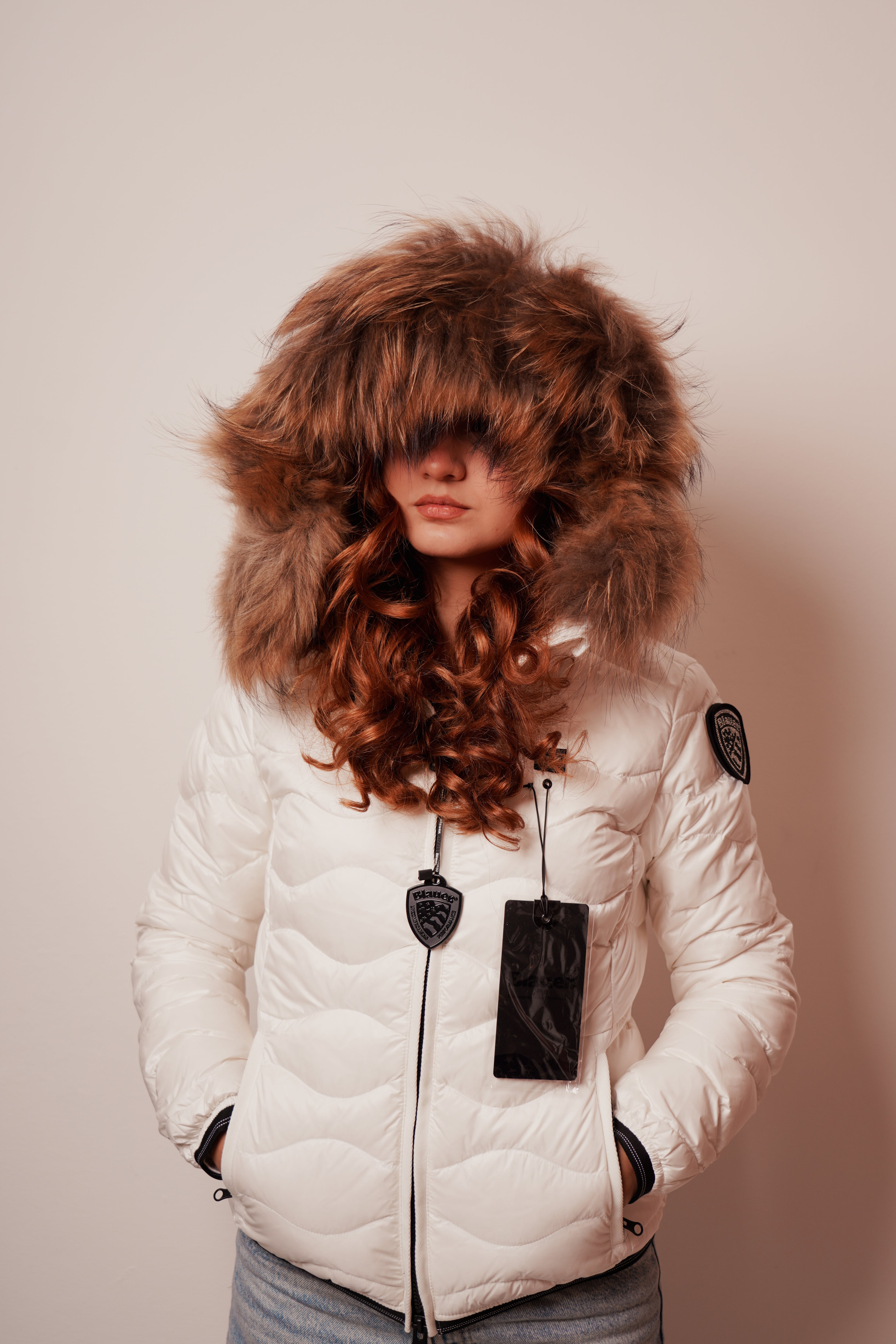 Blauer| Piumino ad onde con bordo in pelliccia aldie