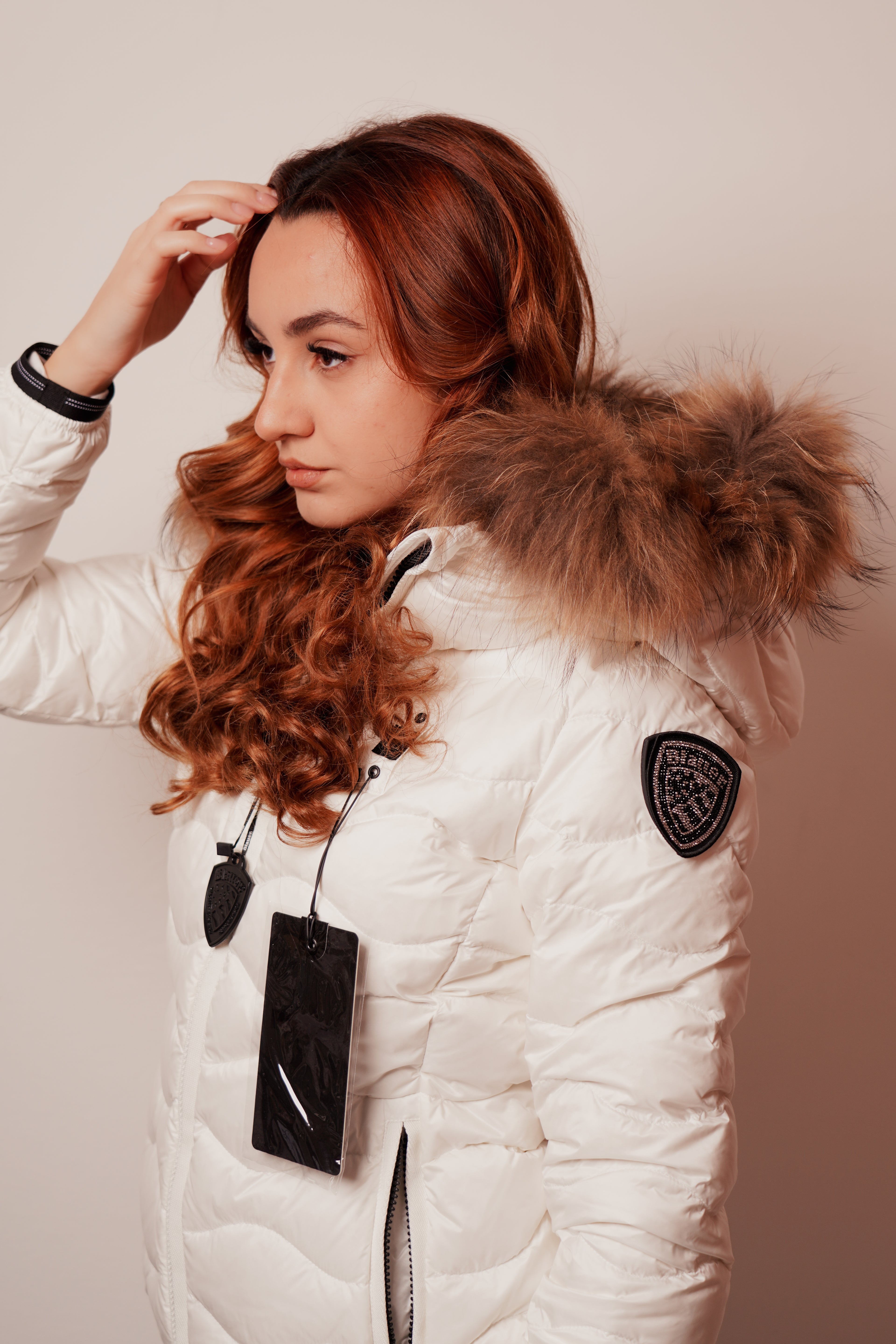 Blauer| Piumino ad onde con bordo in pelliccia aldie