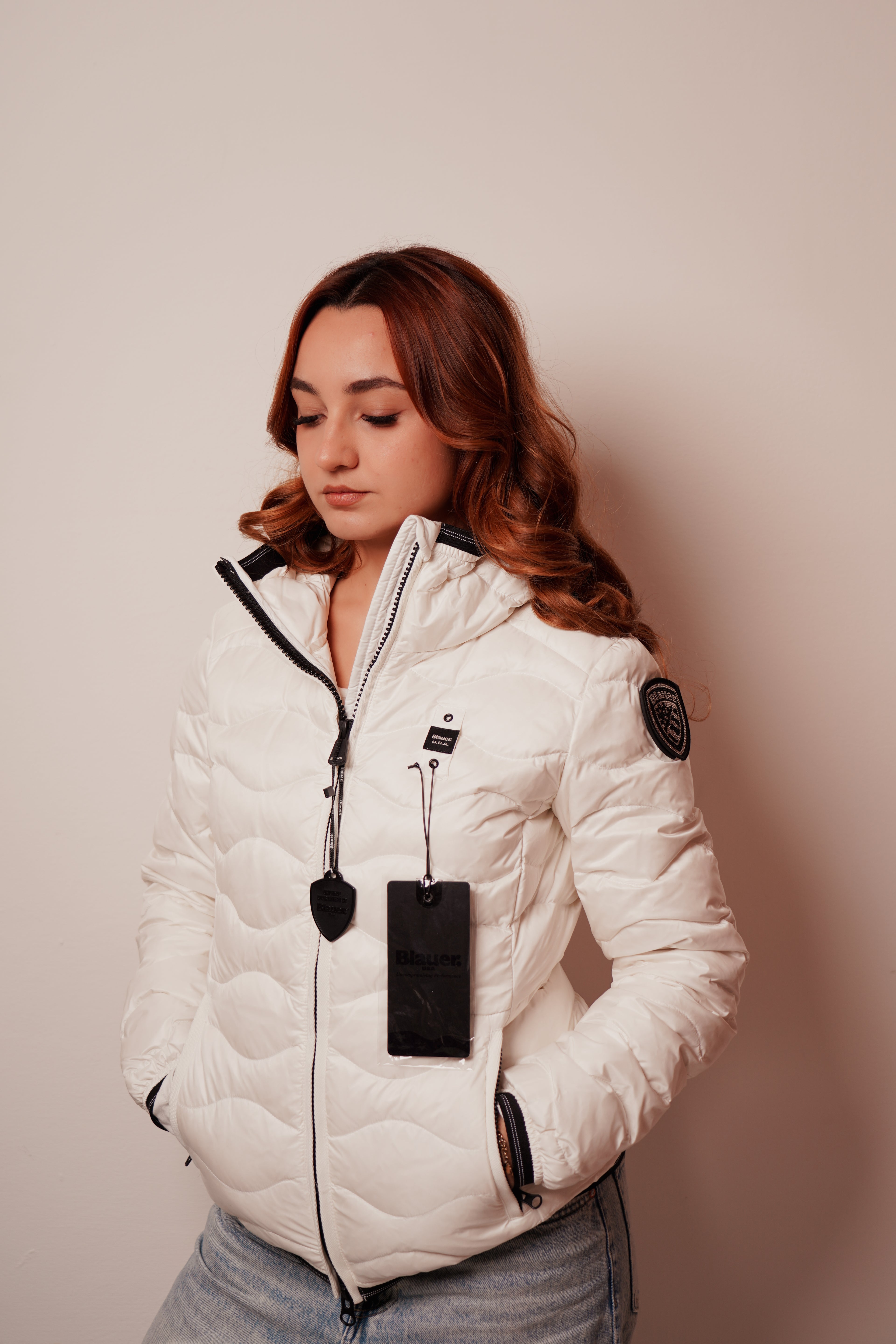 Blauer| Piumino ad onde camelia